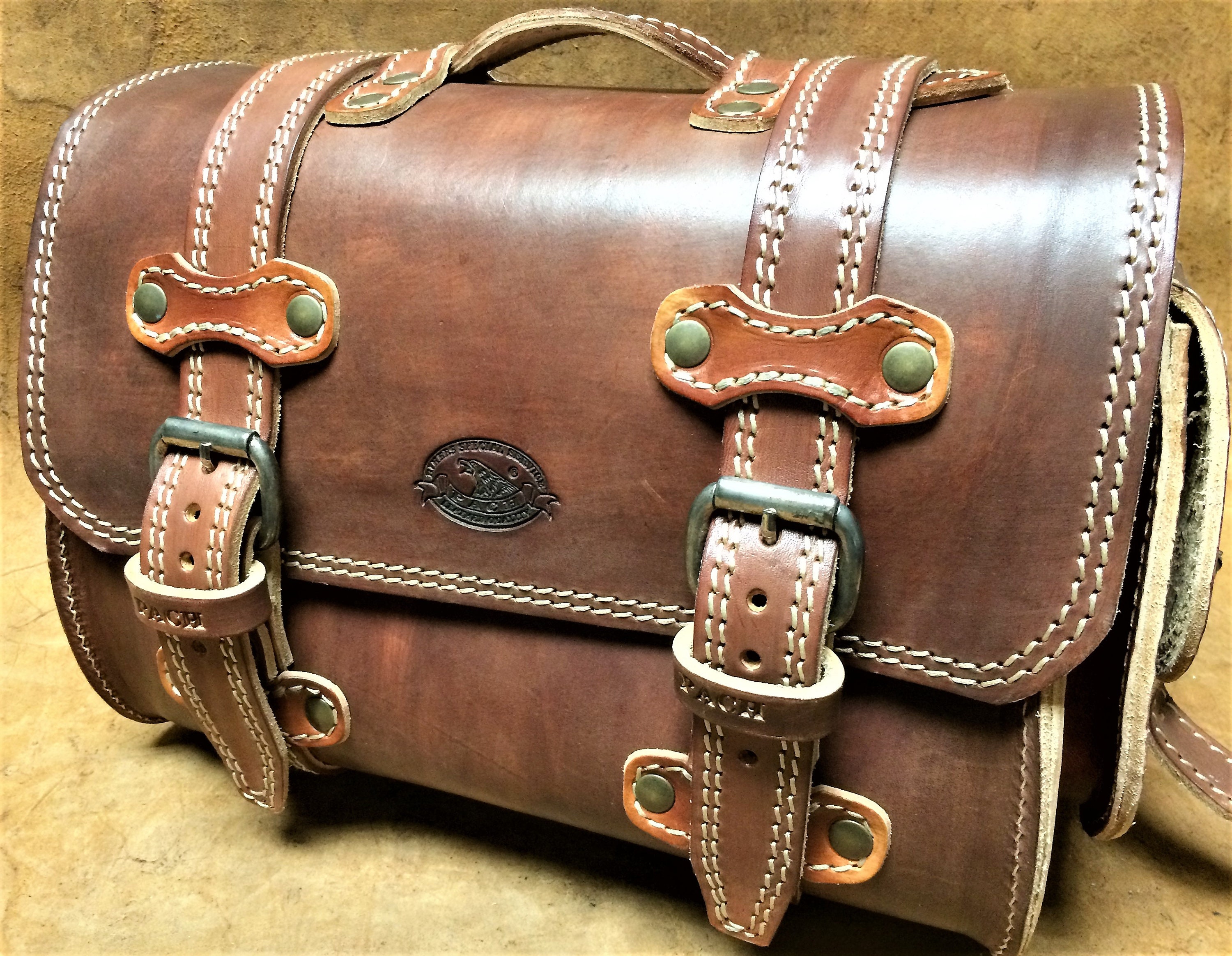 Trike Code 001-D / Mod. VINTAGE COMFORT - Liters 20 Leather travel bag