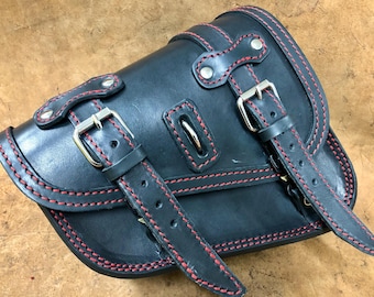 Custom Harley Iron Forty Eight Roadster Nightster 883 1200, Foftail "Mod. Choppers 012S" With quick release, Leather 4 mm. SXeDX Made in Italy