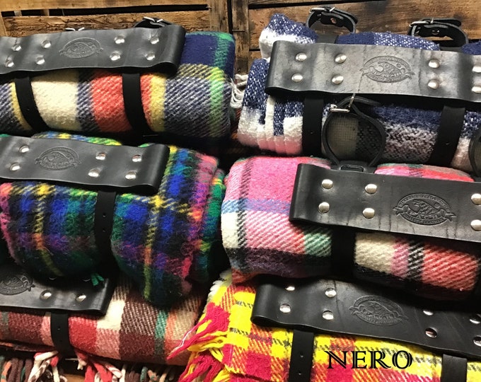 Leather Blanket Roll Camping Gear Motorcycle Rider Custom Etsy