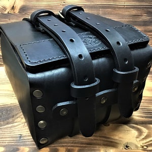 Tool bag for enduro, cafe racer and Scrambler saddle bag, custom, bmw gs, | Cod. Cafè Racer 105 | Tuscan leather Made in Italy