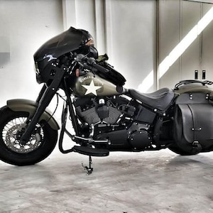 Fat Boy Slim motortas 2016 Harley Davidson - Cod. FAT BOY Slim - Zachte balg met zadeltaseffect Gemaakt in Italië