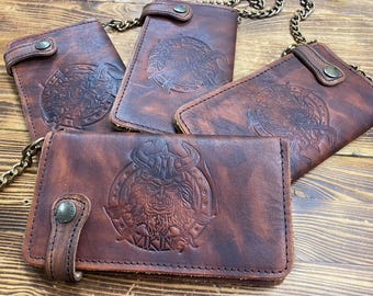 Viking Wallet - Hand-dyed vegetable-tanned leather - Made in Italy -