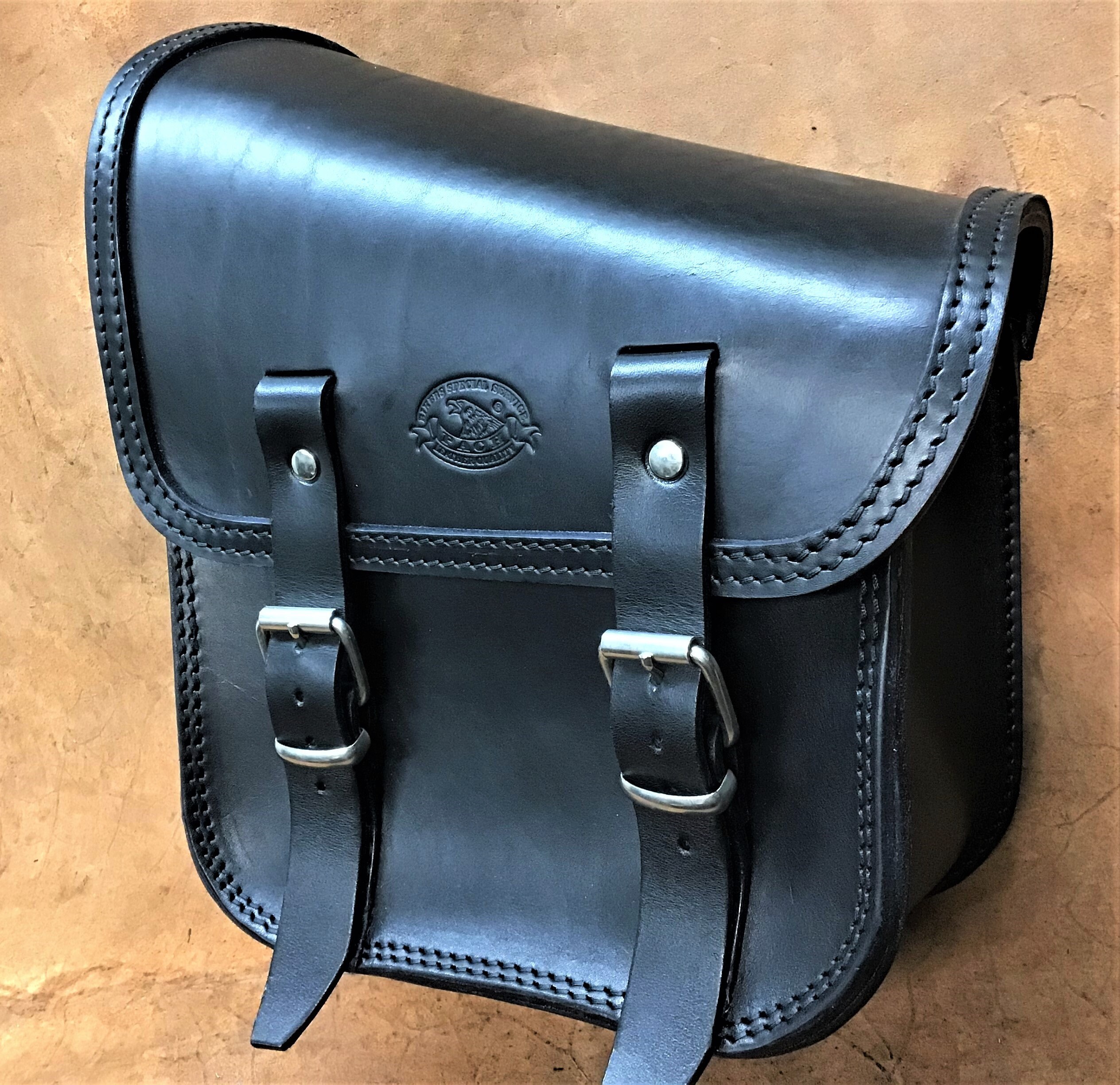 SOFTAIL bag, Custom softail bag, Side bike Custom Harley Leather Tuscan