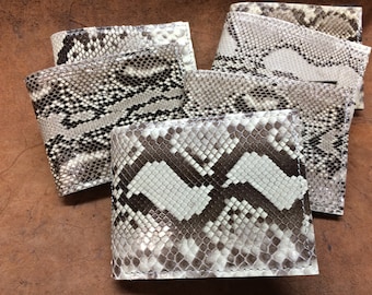 Men's Python Wallet - Certified with 8 Credit Card Holders, Banknotes, Document Holder Handmade Made in Italy