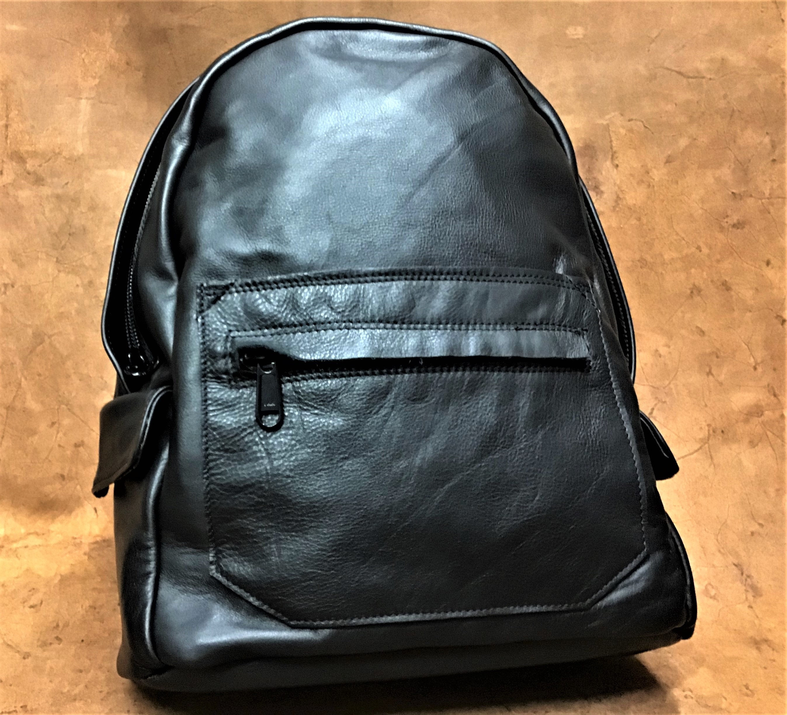 Backpack in genuine Italian leather, ITALO model, roomy and comfortable ...