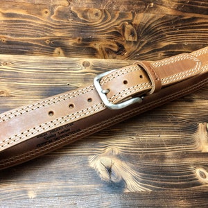 Men&#39;s leather belt 4 mm., vegetable tanned, interchangeable buckle, handmade Made in Italy