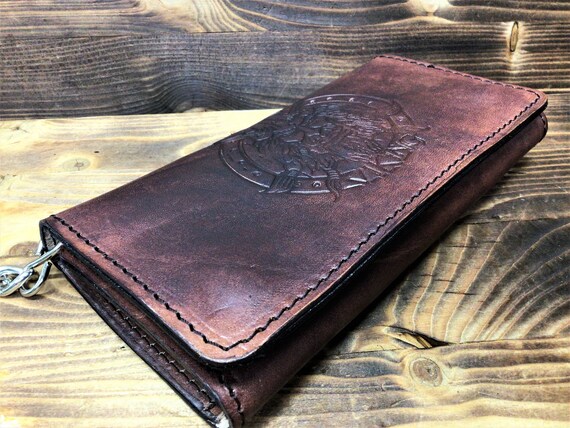 Biker Wallet, Men's Leather Wallet, Men's Leather Wallet