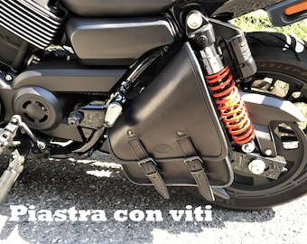 Harley Davidson Street Rod XG750A Tasche, „Cod. Choppers 019“ Leder 4 mm. komplettes Heck aus Stahl, hergestellt in Italien