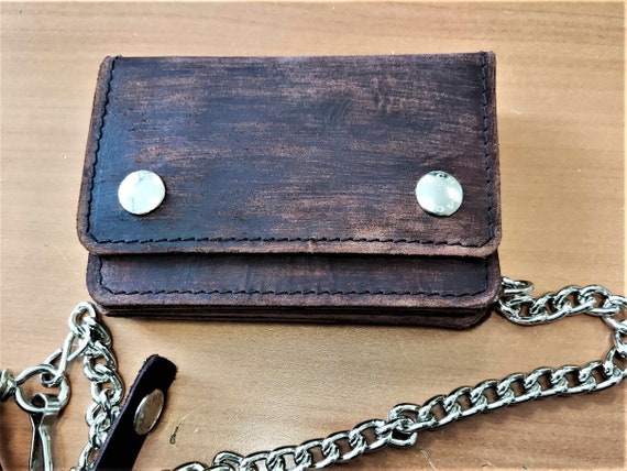 Dogtown Vintage Cross Large Leather Chain Wallet