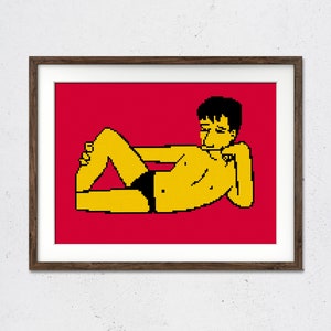 Fox Mulder - X Files Cross Stitch Pattern digital PDF