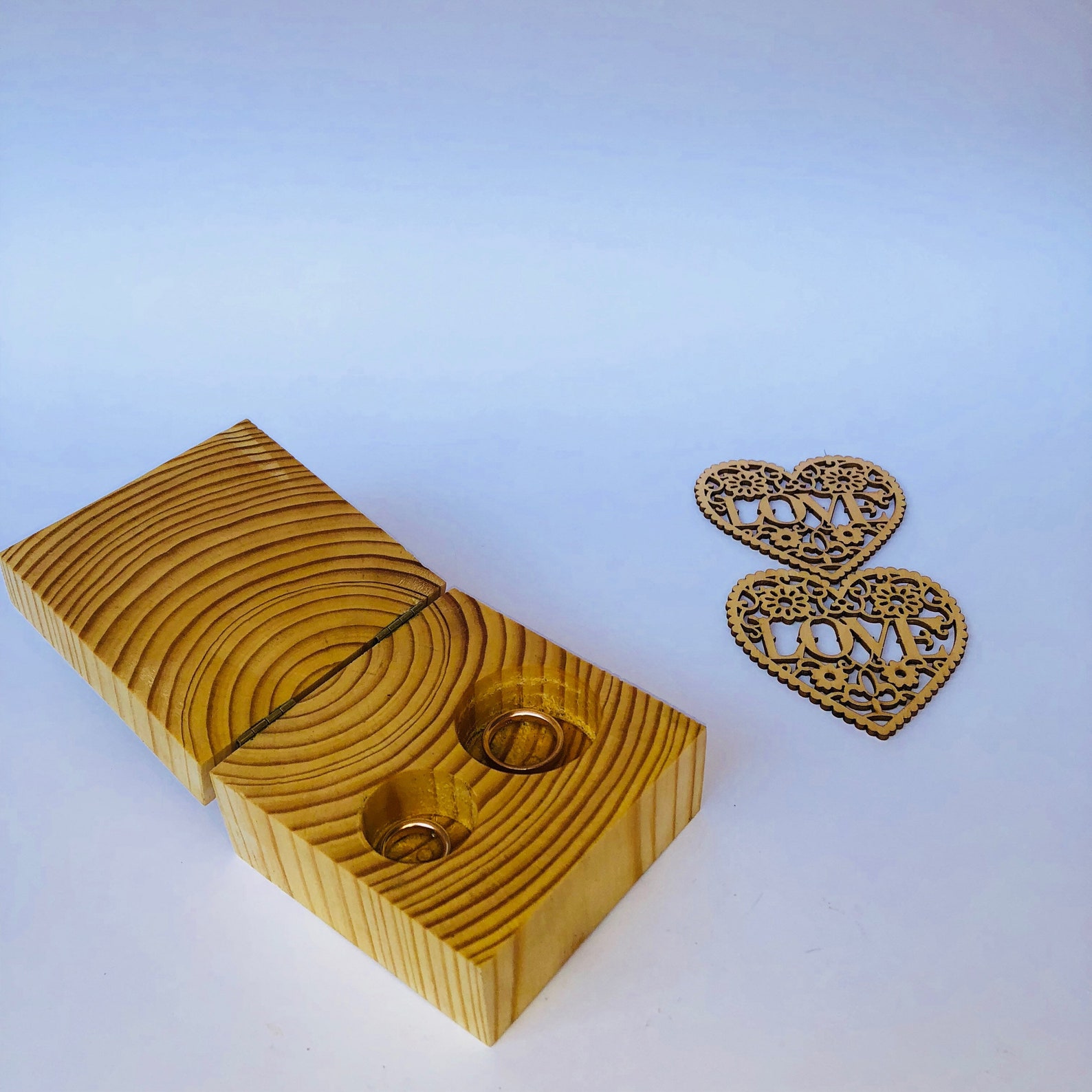 Eco Wood Wedding Ring Box. Wood Wedding Rings Holder. Wedding Etsy