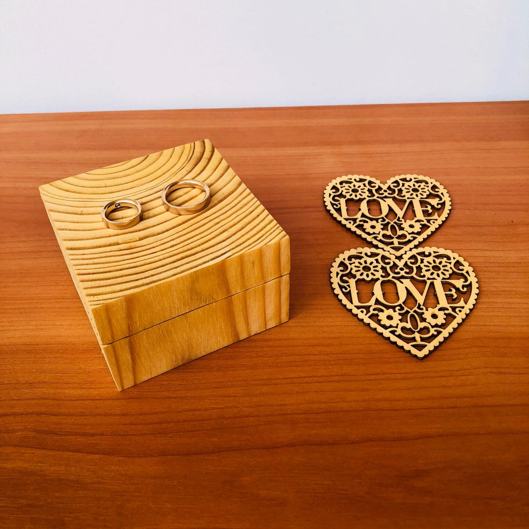 Eco Wood Wedding Ring Box. Wood Wedding Rings Holder. Wedding Etsy