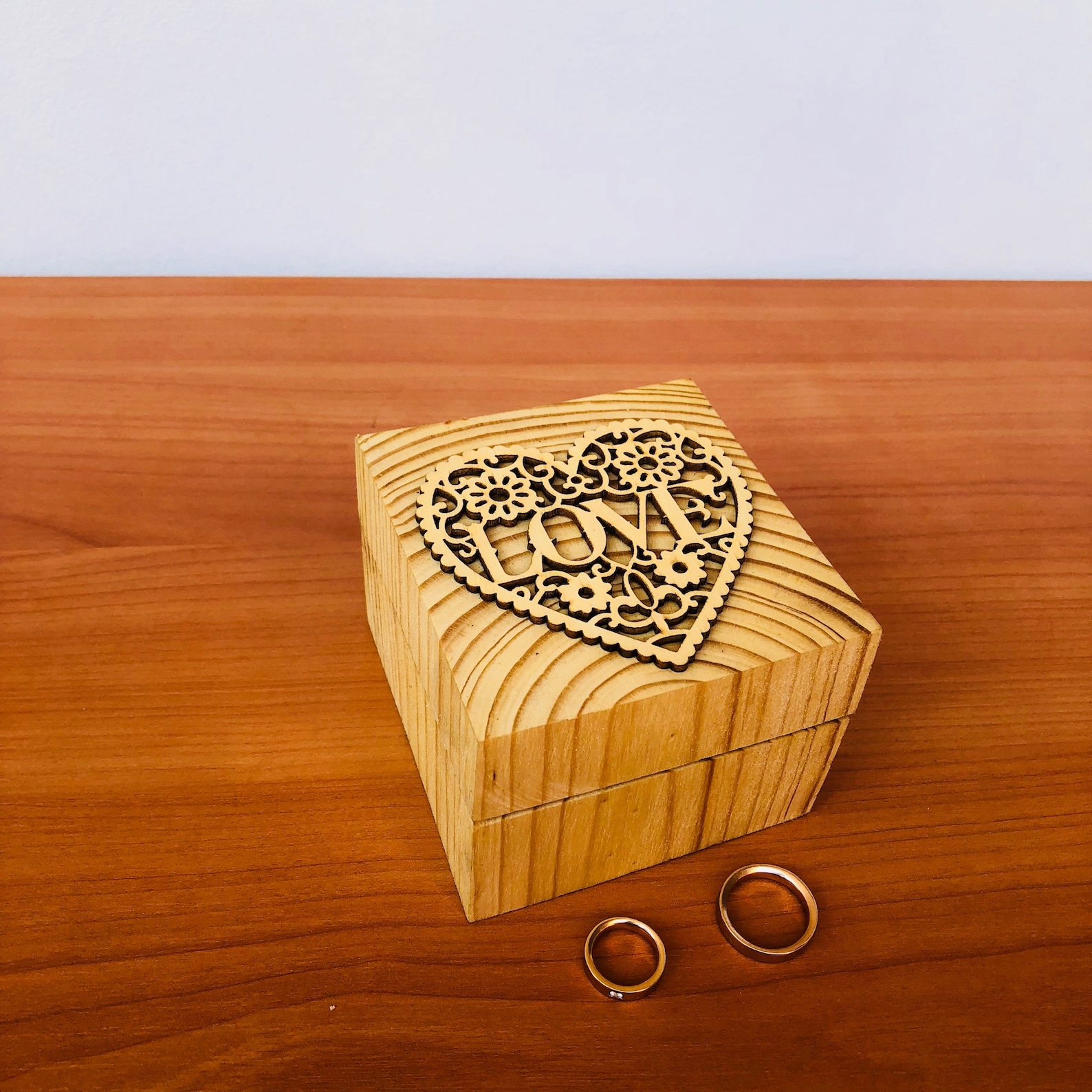 Eco Wood Wedding Ring Box. Wood Wedding Rings Holder. Wedding Etsy