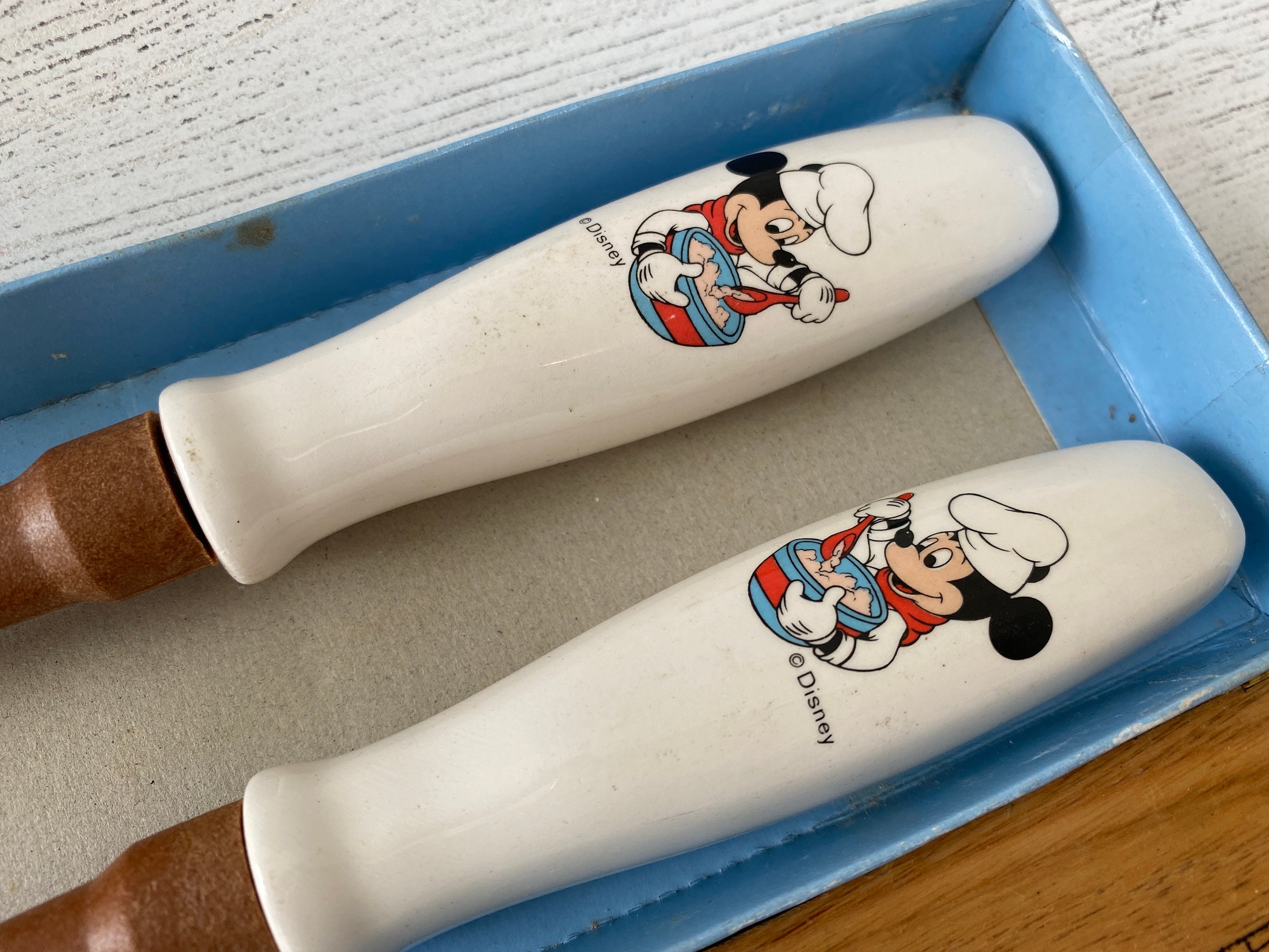 Vintage Disney Mickey Mouse Serving Salad Fork & Spoon Etsy