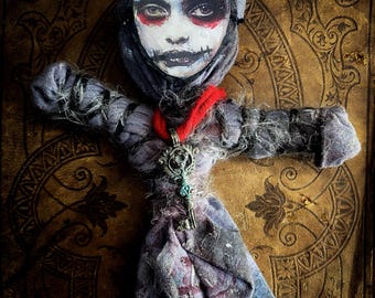 Handcrafted Conjure Doll  - Folk Art Voodoo Poppet for Creative Abundance, Rootwork, Ritual + Manifestation - Outsider Art Doll