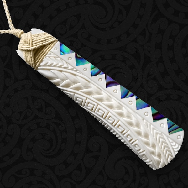 Pendentif de hache en os polynésien, collier Toki maori de Nouvelle-Zélande, tour de cou de surfeur de style tribal des îles du Pacifique hawaïen