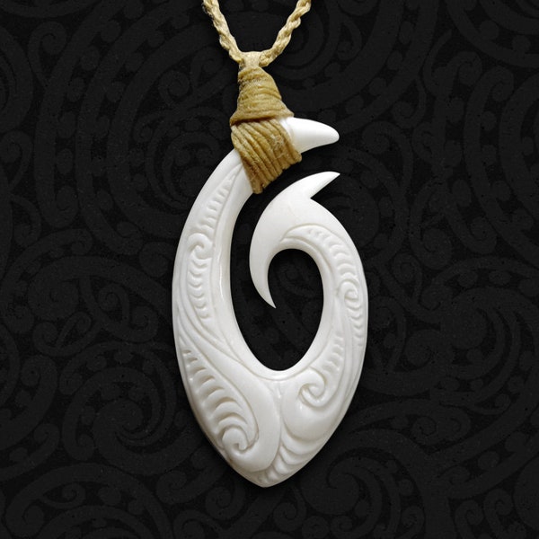 Collier d’hameçon Maori Maui, Pendentif Aotearoa Nouvelle-Zélande Hei Matau Makau, Manaiakalani hawaïen, Art tribal polynésien