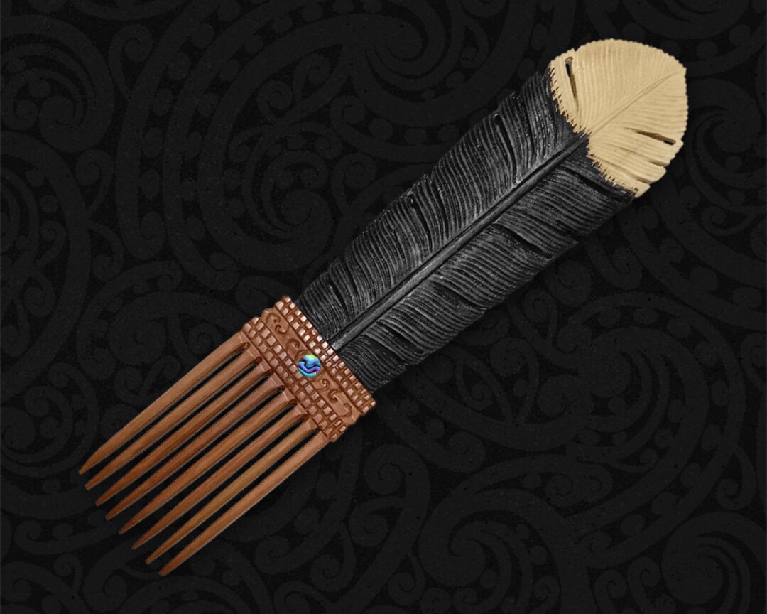 Maori Heru Hair Comb New Zealand Ornamental Feather Hair Pin Etsy Canada