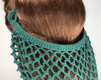 Multiple Shades - Cotton Half-Snood with Top Ties - 1940's Hair Styling