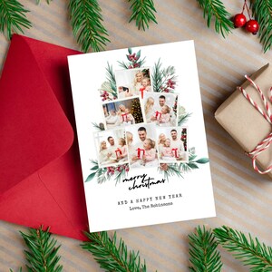 Christmas Tree Editable Photo Card | Holiday Tree Picture Card Template, 5x7