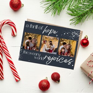 Bewerkbare religieuze kerstkaartsjabloon O heilige nacht