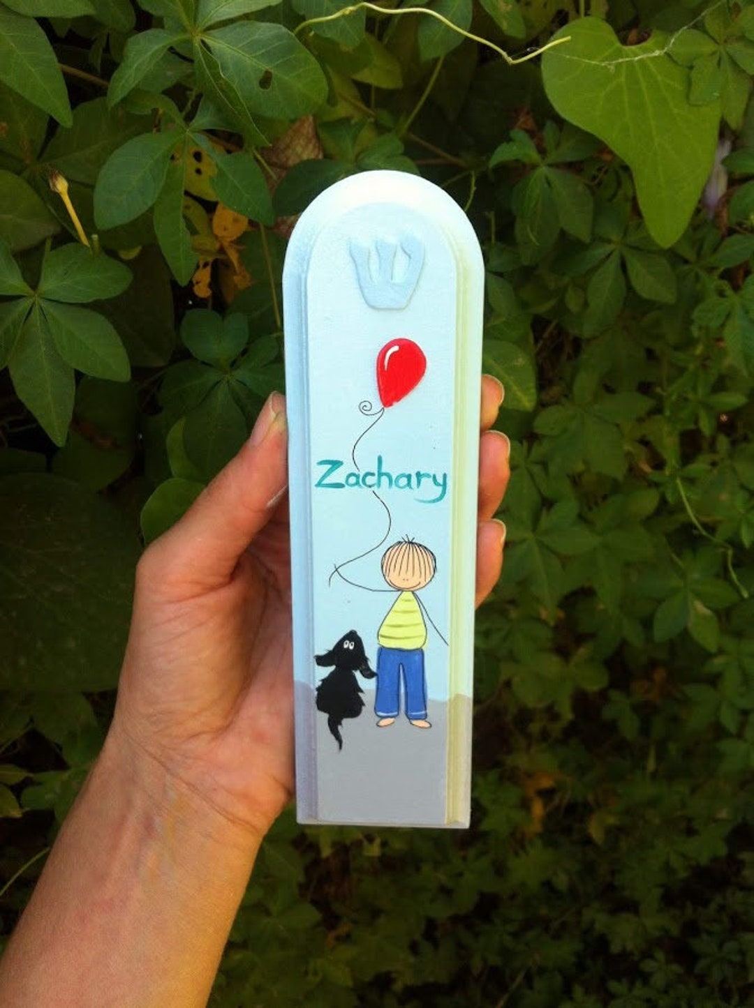 Personalized New Baby Mezuzah Custom Mezuzah for Children Jewish Boy
