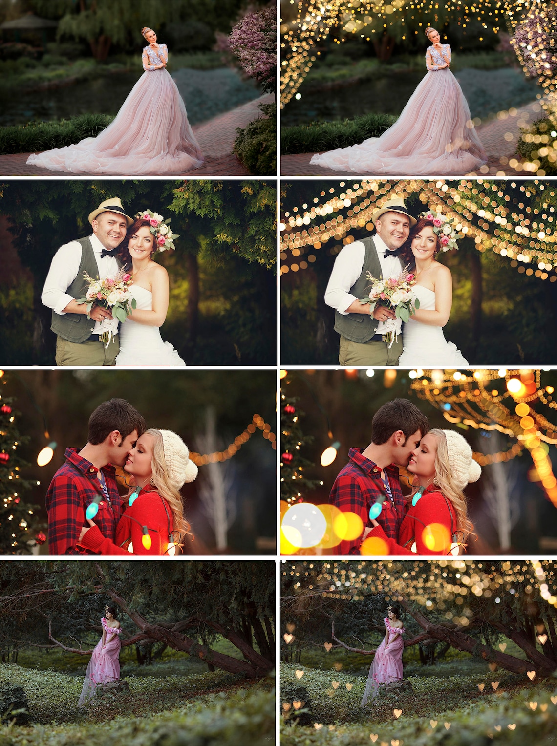 50 gold christmas magic shine bokeh Photoshop Overlays image 1