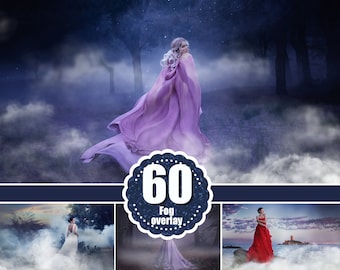 60 fog smoke Photoshop Mix Overlays, Photography overlay, realistic real smoke, mist Overlays, clouds Morning Effect, png file