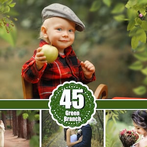 45 Branches Photo Overlays, shooting through branches, tree, green, leaves, spring, summer Photoshop Mix, Photoshop Overlays, png file