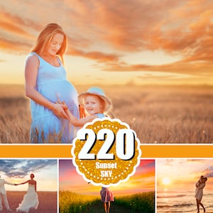 220 Sunset sky overlay, Beach realistic autumn gold romantic sky, Photoshop overlay, Digital cloud, Photoshop overlay, Sky replacement, jpg