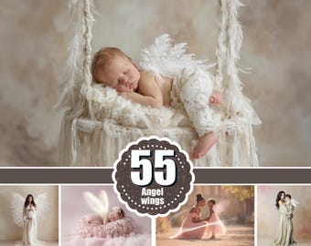 55 Angel feather wings Photoshop overlays, butterfly angel magic fairy fantasy water wight wing, Photo Overlays, png