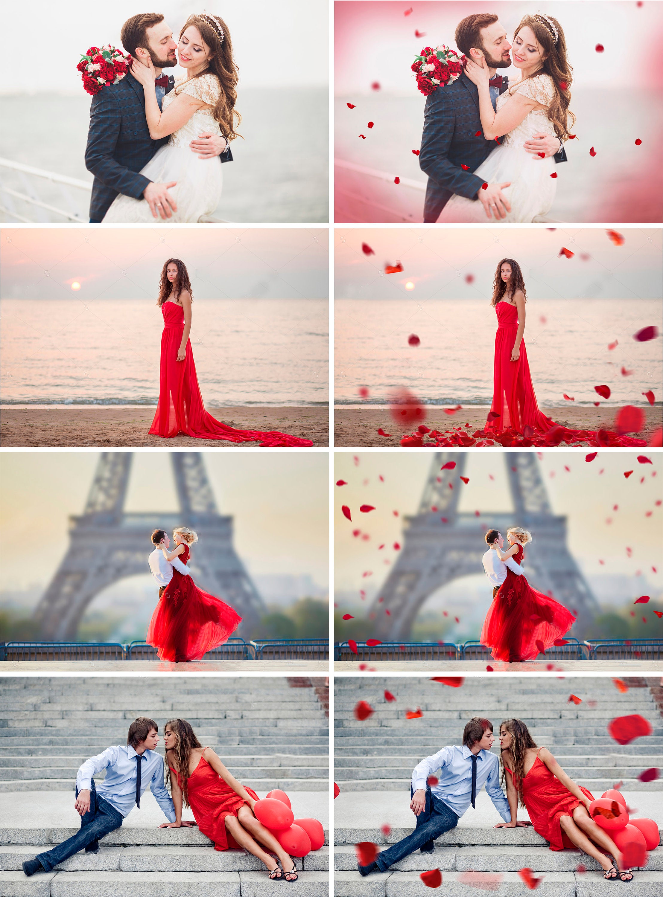 110 Flower petals Photo Overlays Photoshop Overlay wedding | Etsy