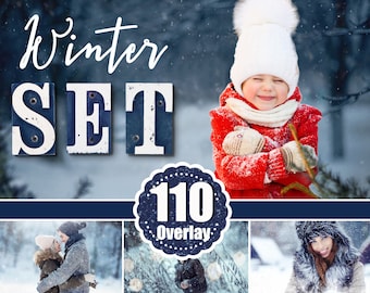 110 Winter snow photo set pack bundle overlay, Christmas overlay, Photoshop Overlay, Bokeh light fog fram deer brunch fog overlay, png