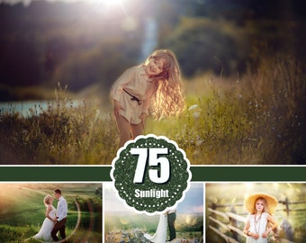 75 Natural sun light Photoshop Overlays, Sunlight bokeh, Sun Rays, Sun Lens, Sun beams, Light Leak, light effect, digital backdrop, jpg file