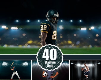 Stadium light overlays, sports digital backdrops background, spotlight, floodlight,  night Light png