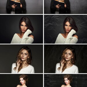 65 Fine Art black texture pack, Portrait studio backdrop, Dark grange textures, Vintage retro overlays, Texture pack, Photoshop Overlay, jpg image 2