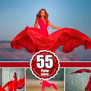 55 Flying fabric dress Photo Overlays, Photoshop Mix Overlay, flowing cloth wave, silk waving flying satin, wedding, digital backdrop png
