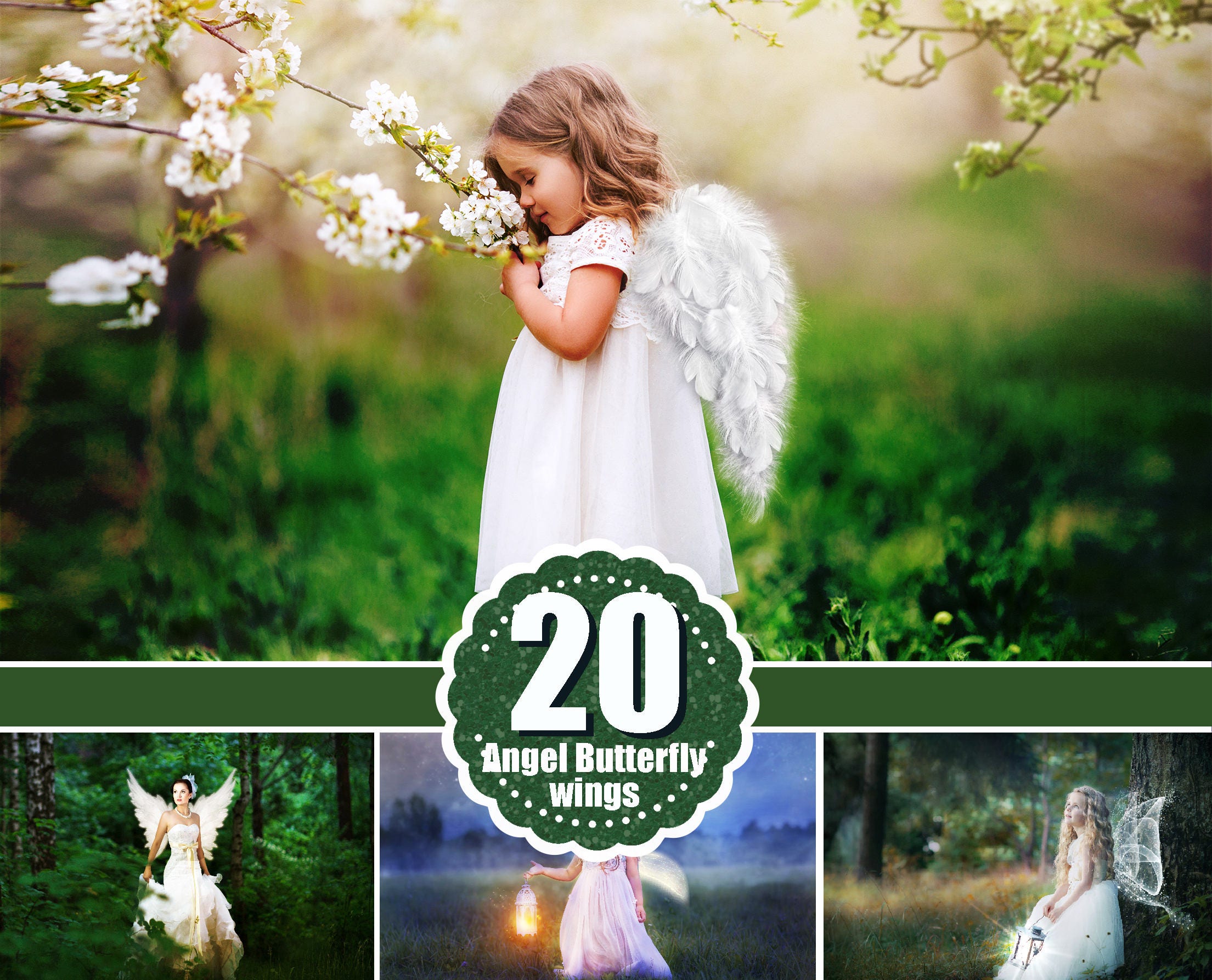 Angel butterfly Wings Photo Overlays, Photoshop Mix Overlay, Photogra…