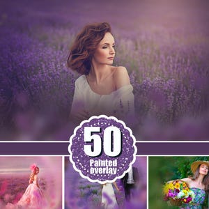 50 Flower painted Photoshop Mix overlays, floral dreams summer spring wedding branches branch fairy photo sessions, magic effects png