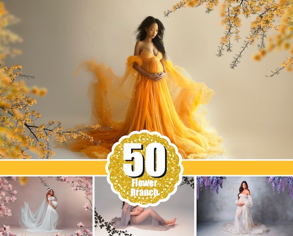 50 Floral frame overlays, Maternity background overlay, Floral branch backdrops overlay, Spring blurred flower, Photoshop overlays, png