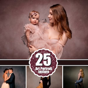 25 Portrait art texture, Studio digital backdrop, Photoshop overlay, Textures bundle, Texture overlays for photo, Maternity photo edit, jpg