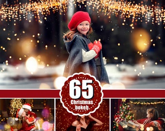 65 Gold Christmas bokeh, Golden string light, Magic shine fairy light, Photoshop overlay,  Bokeh filter, Christmas light overlay, jpg