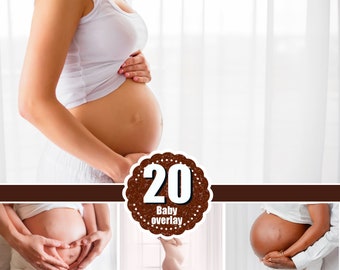 20 Baby hand, foot, bump feet, white sheer curtain wall decor, Digital Backdrop, Pregnant belly portrait photo, Photoshop Overlays, jpg