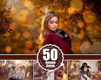 50 Autumn bokeh photo overlays, Digital bokeh light, Photoshop Overlay, Cristmas bokeh, Golden boker effect, Sunlight sunbeams overlay, jpg
