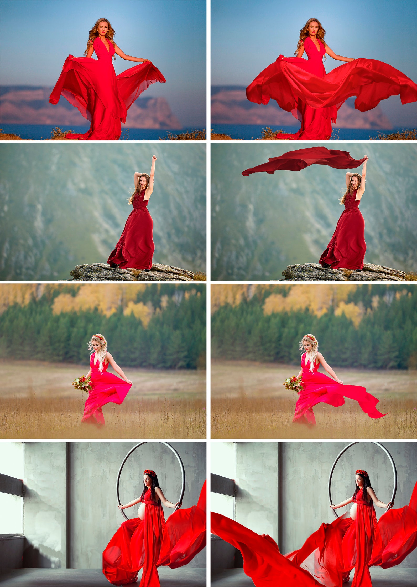 55 Flying fabric dress Photo Overlays Photoshop Mix Overlay | Etsy