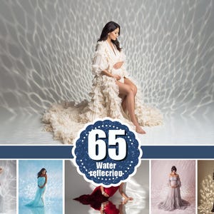 65 Water reflection digital background. Water reflective surface mylar overlay. Photoshop overlays.  Maternity foil light effects, jpg