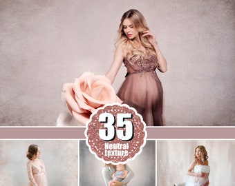 35 textures photo neutres d'art, texture douce et onirique pour portraits, superposition Photoshop, arrière-plan pour retouche photo de maternité, fond numérique, jpg