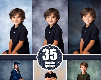 35 Fine art portrait texture, Senior portrait, Textured digital backdrops, Professional сrafted school portraits, Studio Background