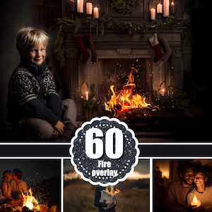 60 Flame overlays, Fire burn bonfire fireplace candle sparks sparklers dust lighter overlay, Photoshop overlay, Realistic filter effect jpg