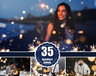 35 Wedding Sparklers & Bokeh Lights overlays, Christmas, holiday, New Year, Photoshop overlay, lights, light, bengal fire, bokeh, jpg